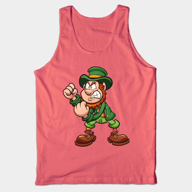 Angry Leprechaun Tank Top by memoangeles